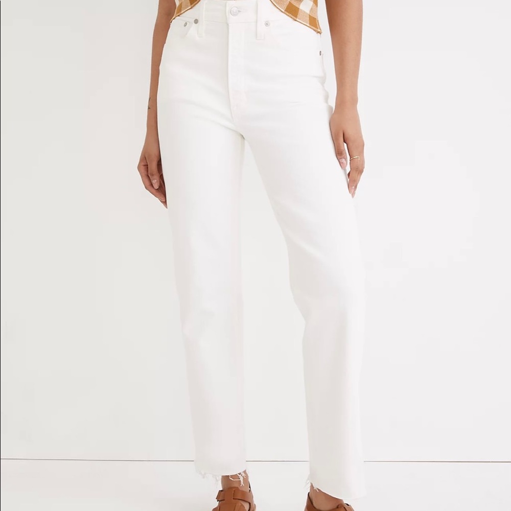 Madewell Perfect Vintage Jean Size 27 Tile White - Frayed hem edition